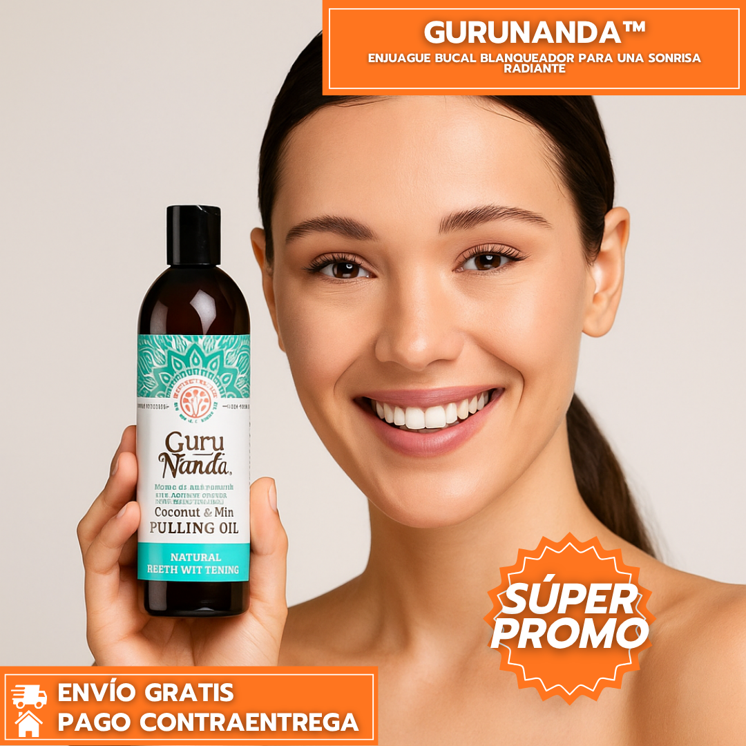 Gurunanda™: Enjuague Bucal Blanqueador para una Sonrisa Radiante