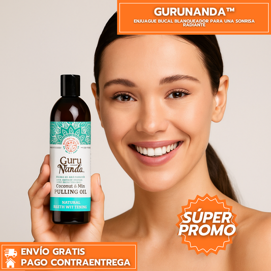 Gurunanda™: Enjuague Bucal Blanqueador para una Sonrisa Radiante