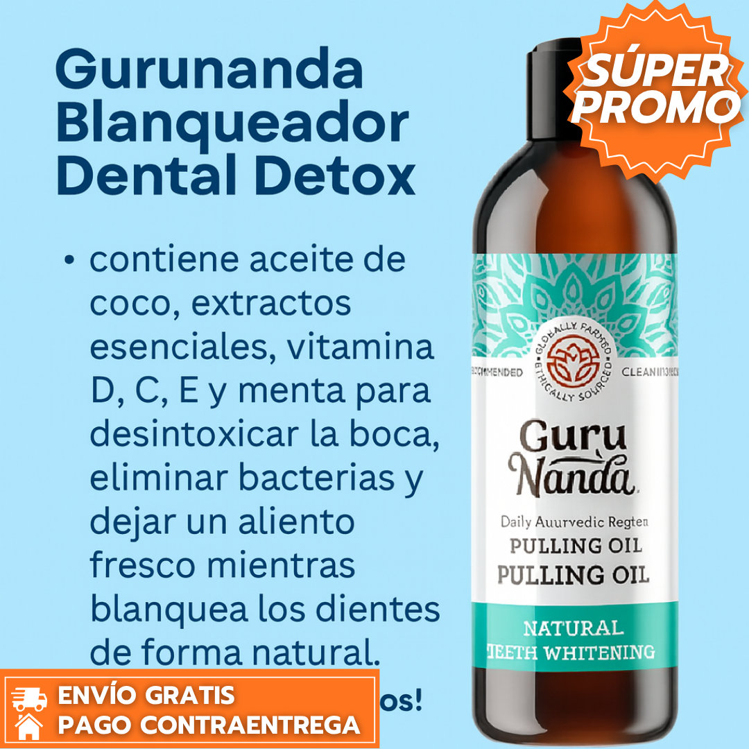 Gurunanda™: Enjuague Bucal Blanqueador para una Sonrisa Radiante