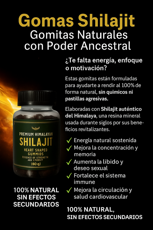 Gomas Shilajit – Gomitas Naturales con Poder Ancestral💥🍃