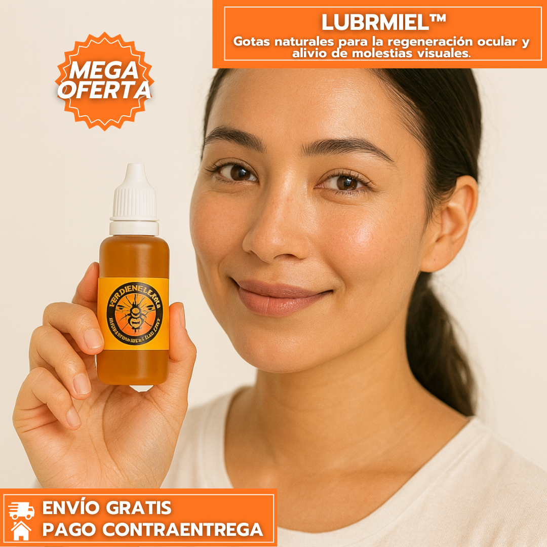LUBRMIEL™: Gotas naturales para la regeneración ocular y alivio de molestias visuales.