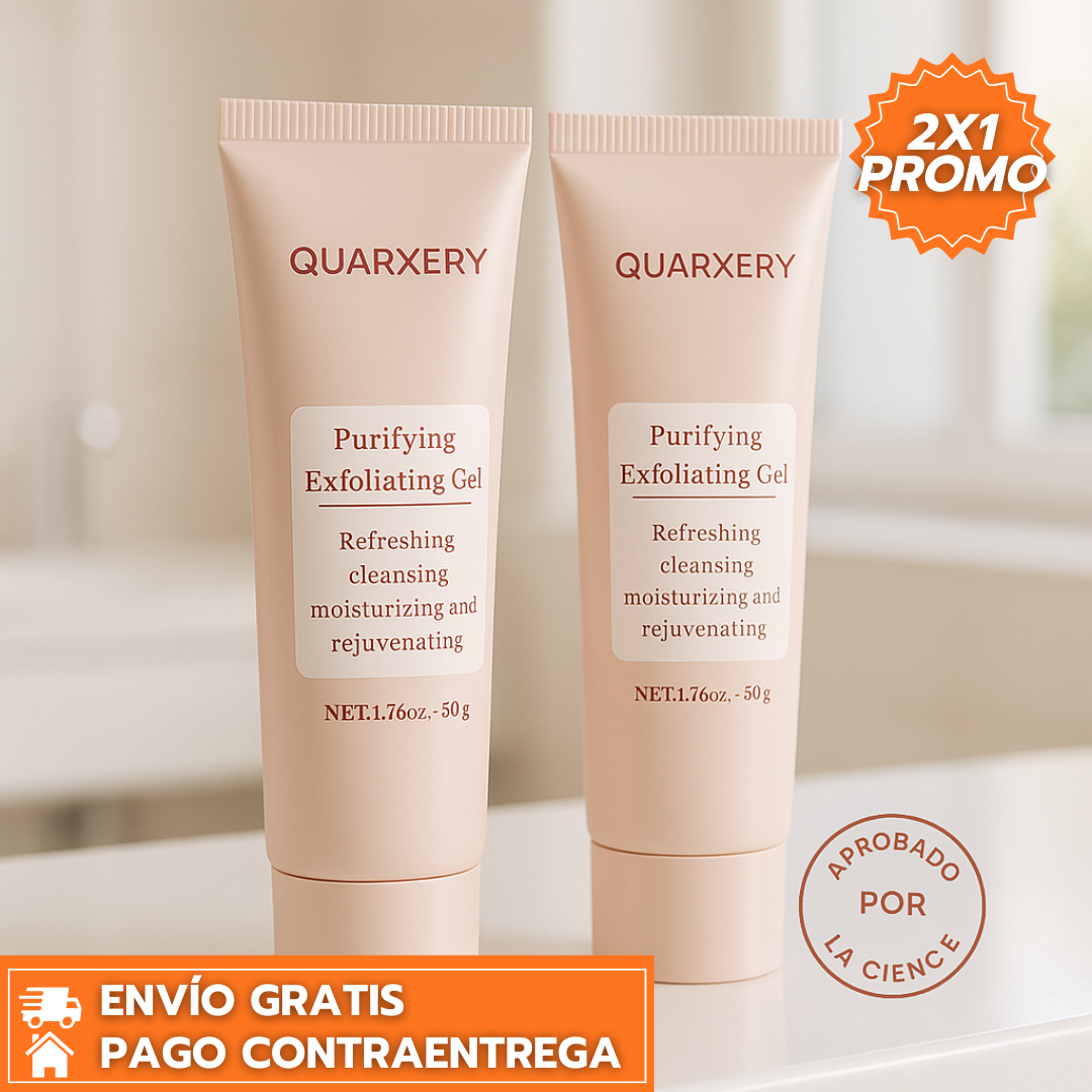 Oferta Especial: 2X1 GEL EXFOLIANTE QUARXERY™: Exfoliante Facial que Hidrata, Suaviza la Piel y Reduce Visiblemente los Poros.