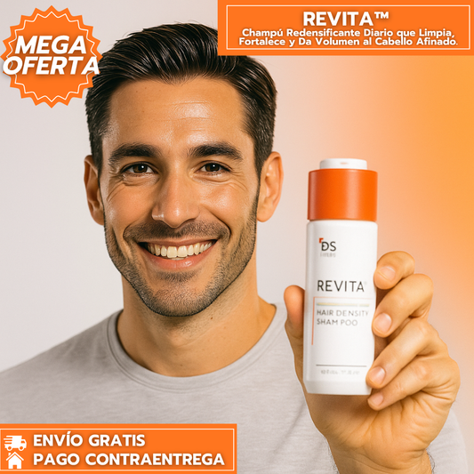 DS LABS REVITA™: Shampoo redensificante Diario que Limpia, Fortalece y Da Volumen al Cabello Afinado.