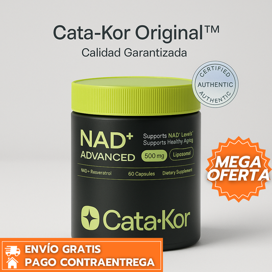Nad+ Advanced ORIGINAL™: Suplemento con NAD+, Liposomal y Resveratrol para Energía y Longevidad.