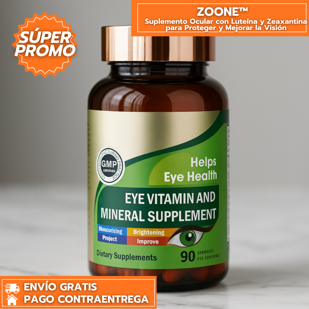 ZOOONE™: Suplemento Ocular con Luteína y Zeaxantina para Proteger y Mejorar la Visión