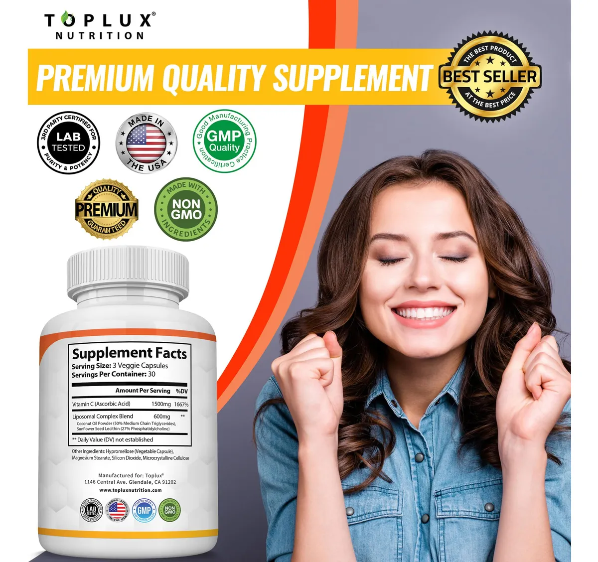 VITAMINA C™: Suplemento con LIPOSOMAL que crea el cambio desde adentro.