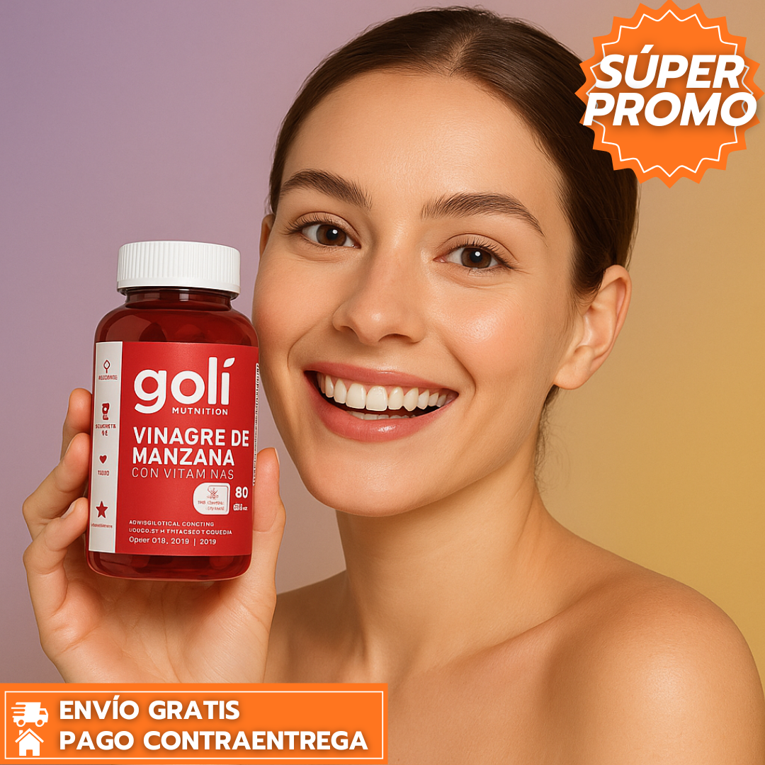 Goli™: Gomitas de Vinagre de Manzana con Vitaminas para Digestión, Energía y Control de Peso.